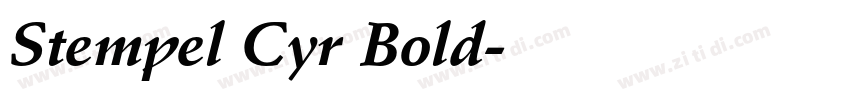 Stempel Cyr Bold字体转换